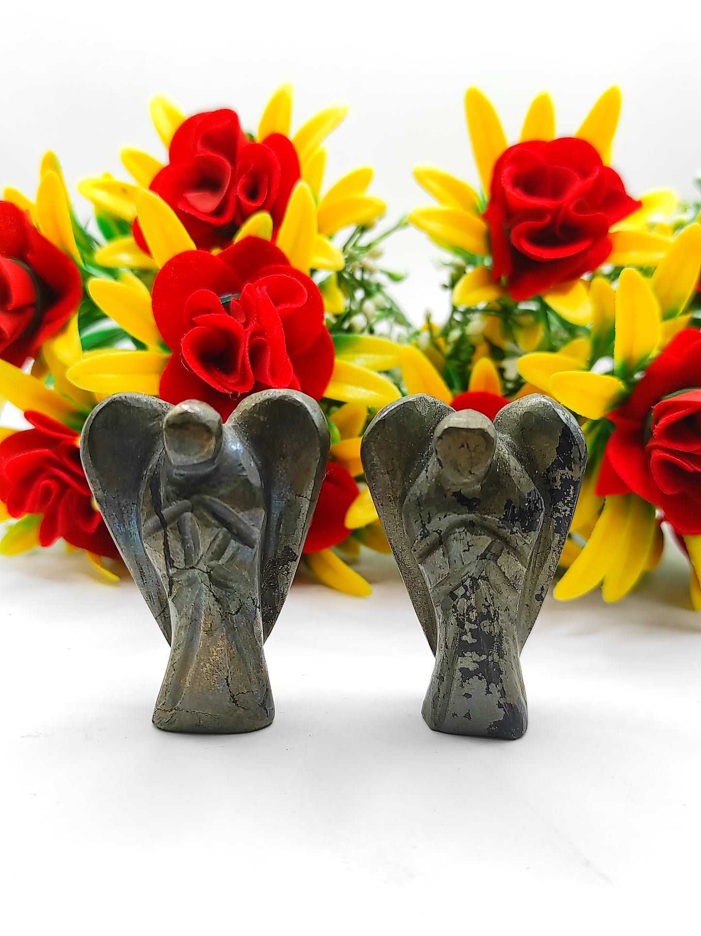 Pyrite Angel 2 Inches, Guardian Angels-Pack Of 1 with Velvet Pouch