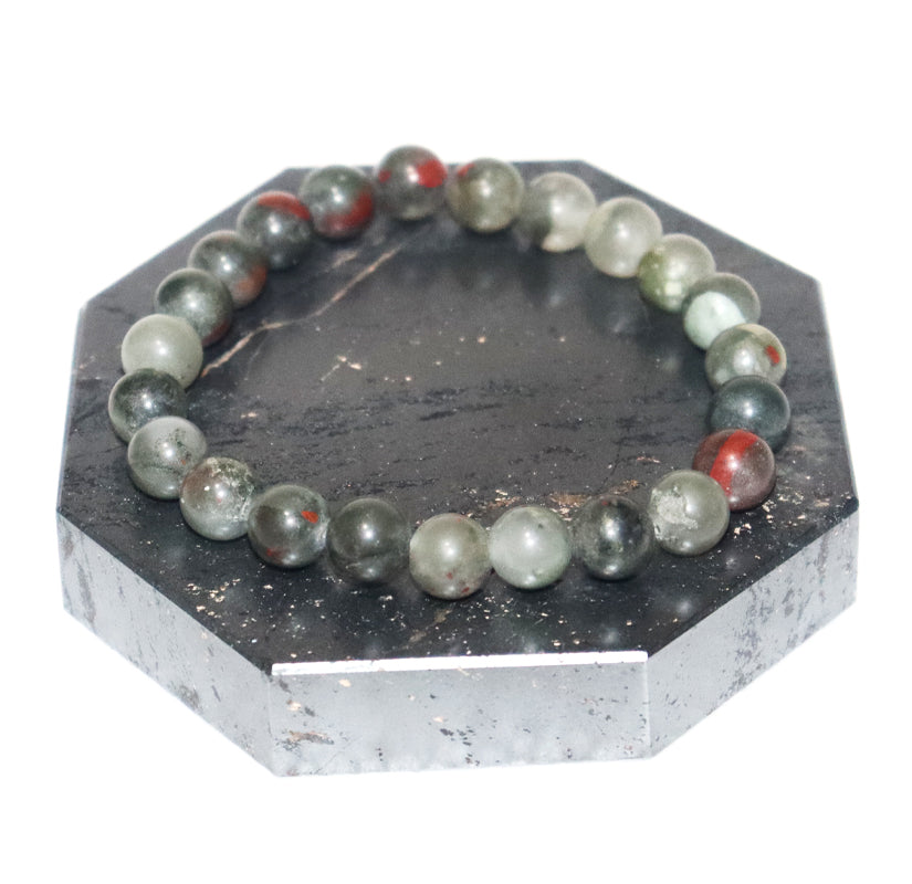 African Bloodstone 8mm beads bracelet