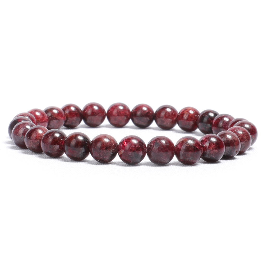 Almandine Garnet 8mm Beads Bracelet