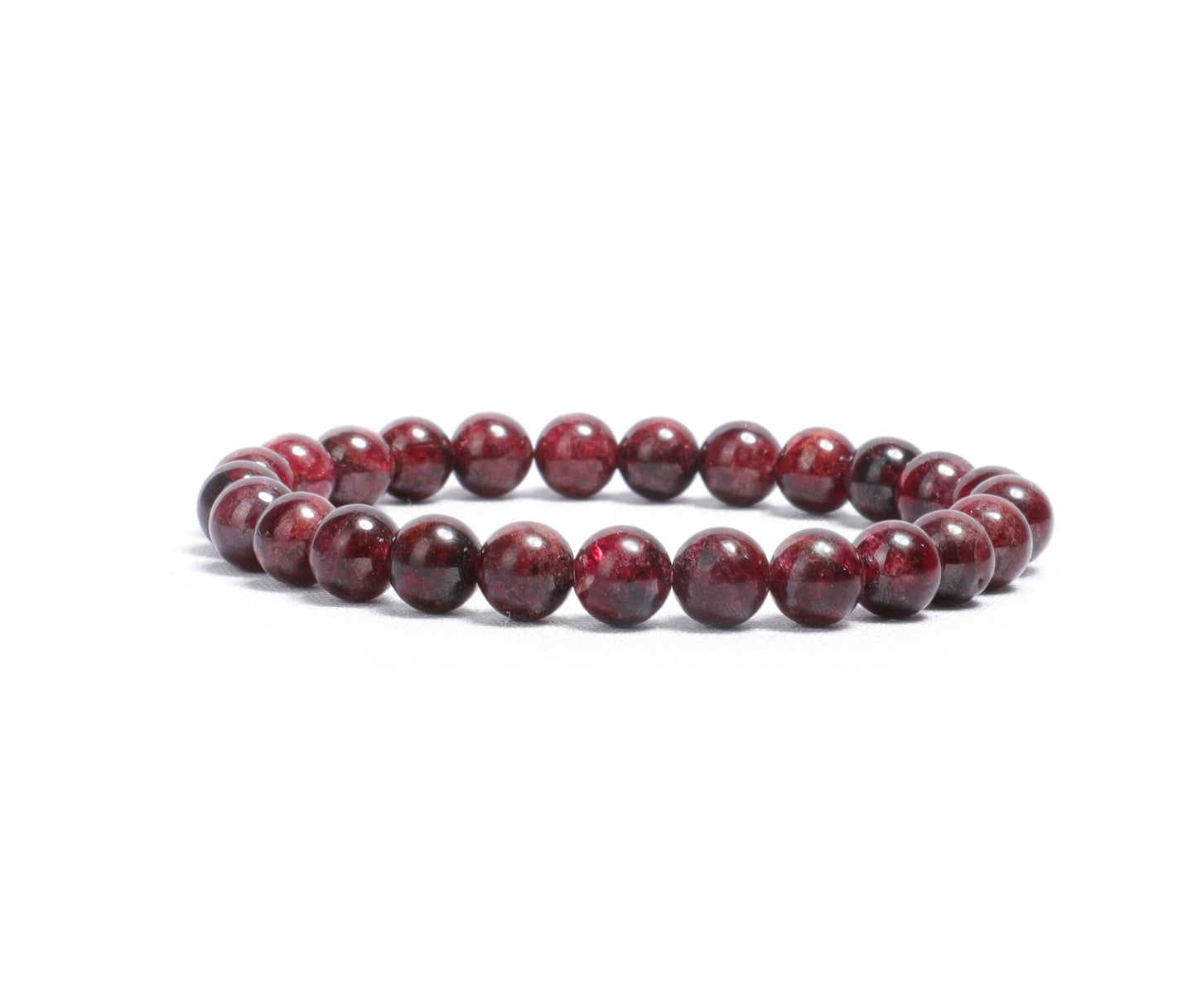 Almandine Garnet 8mm Beads Bracelet
