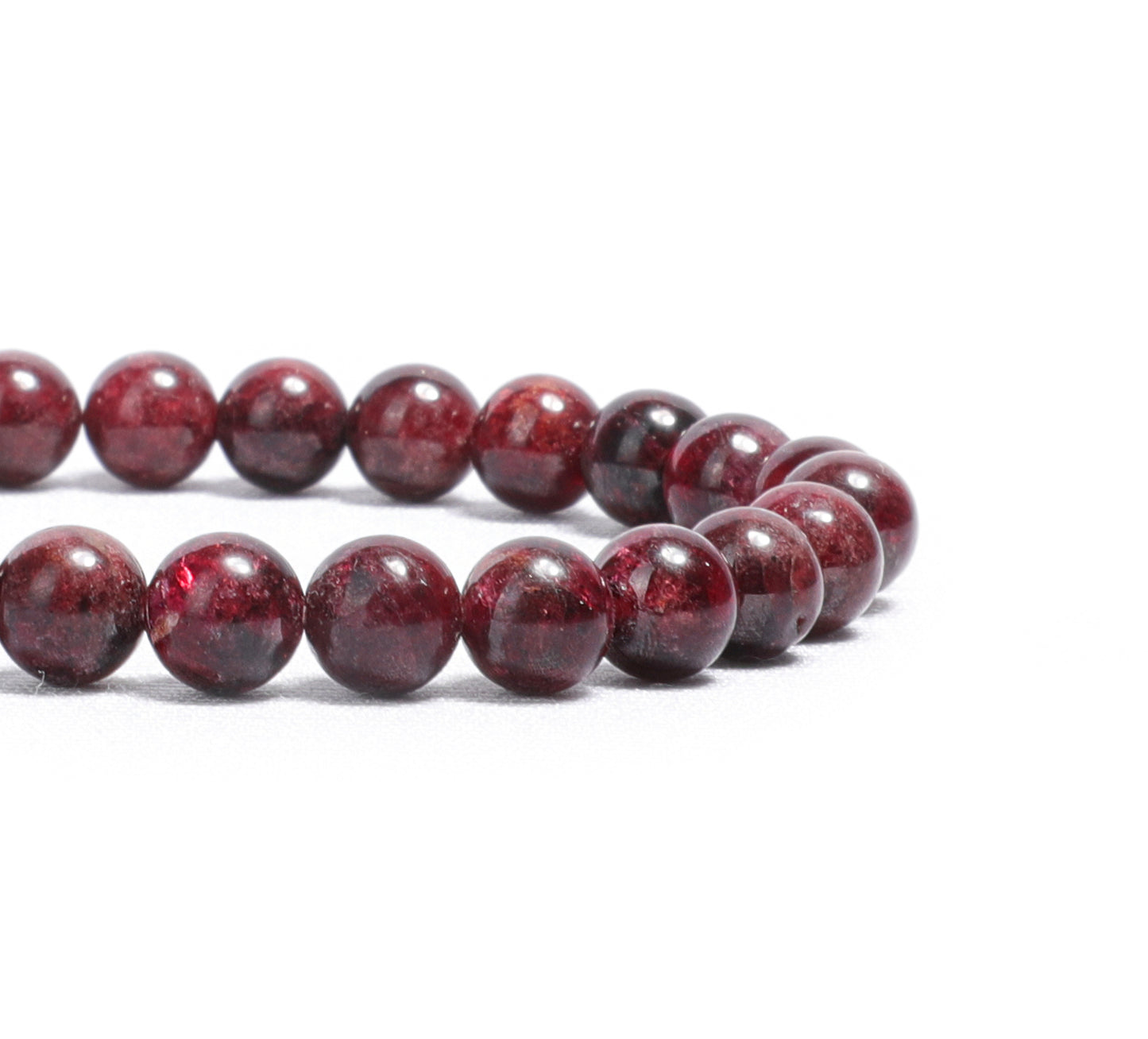 Almandine Garnet 8mm Beads Bracelet