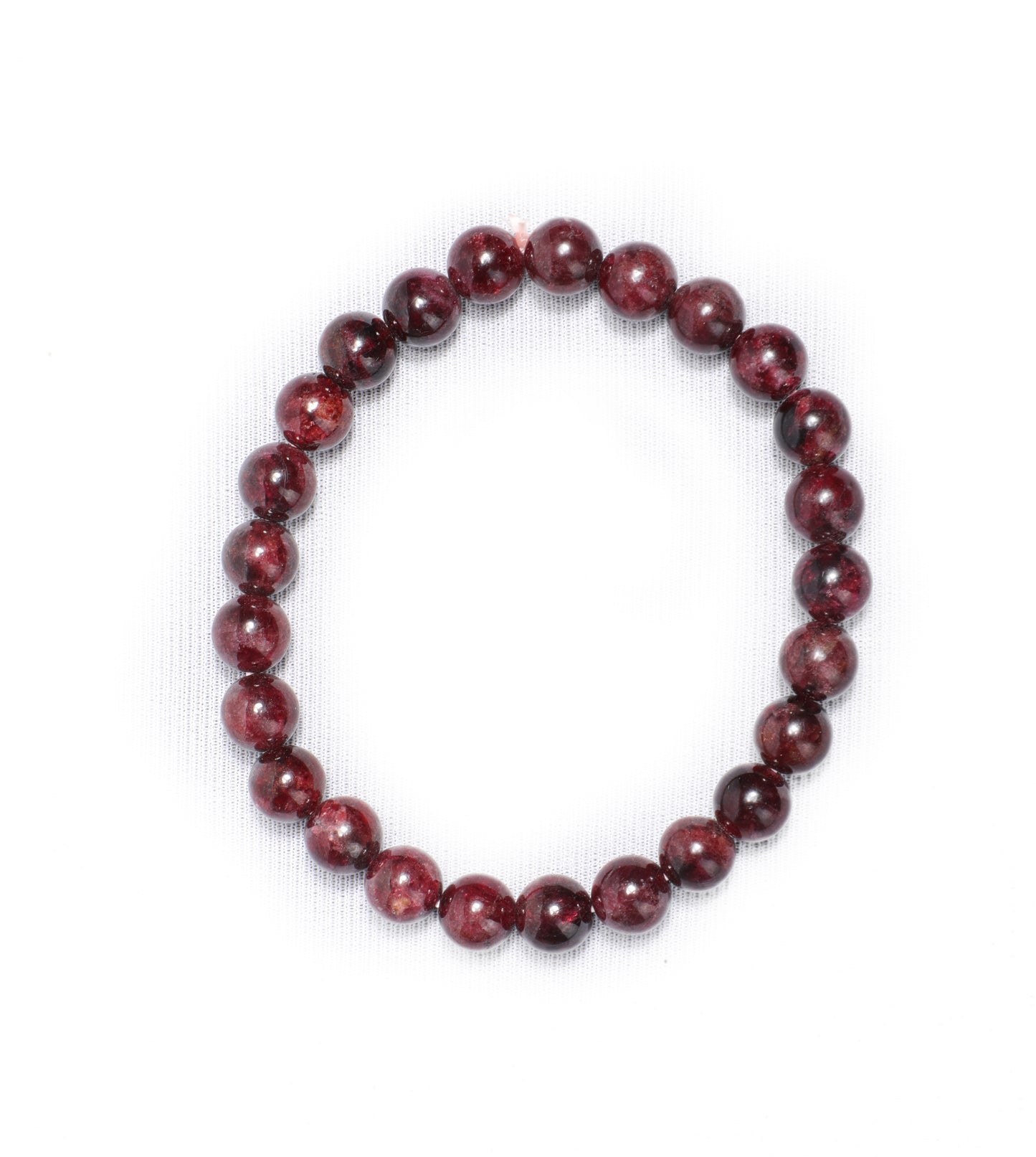 Almandine Garnet 8mm Beads Bracelet