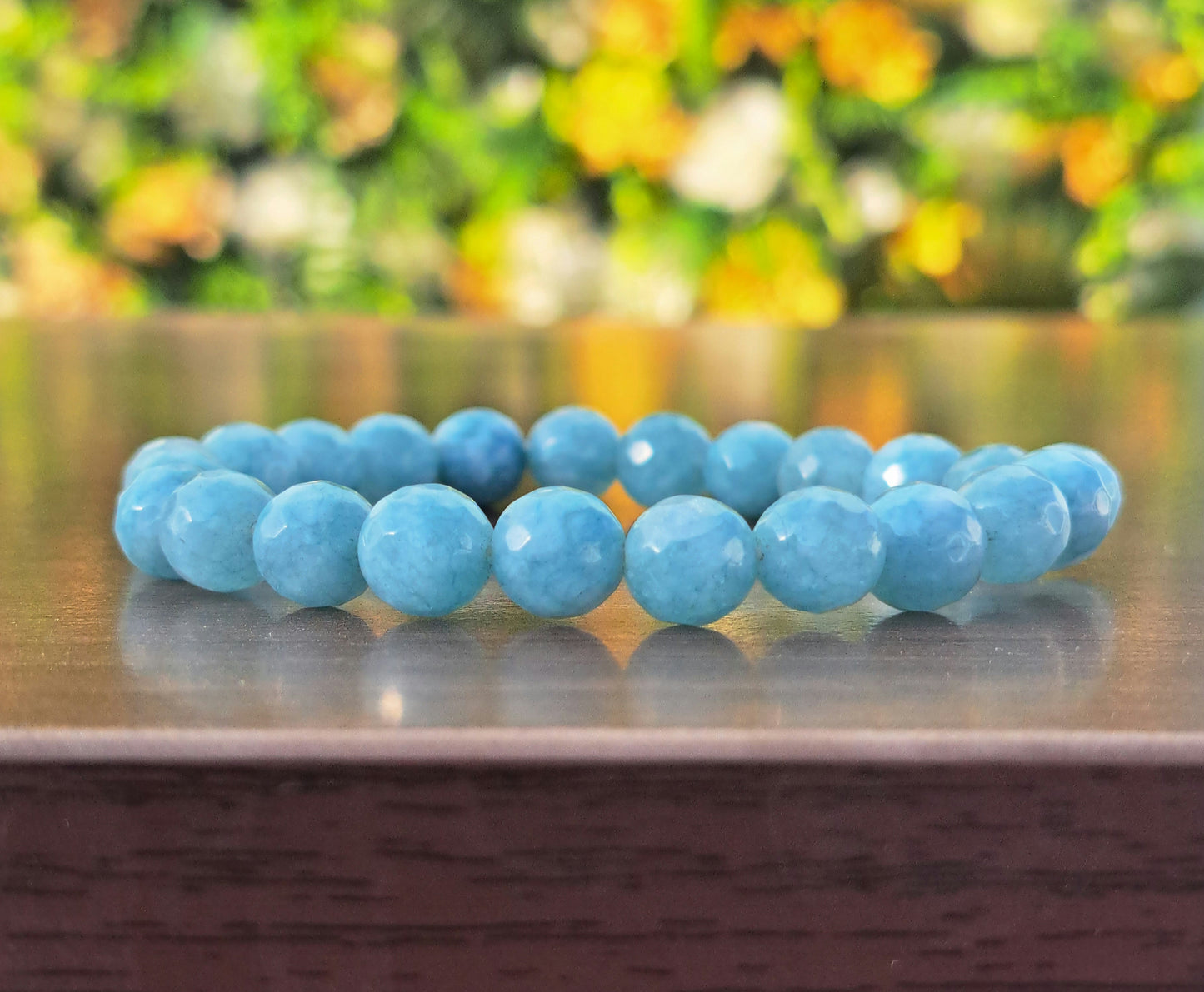 Amazonite Diamond Cut Beads(8mm) Bracelets