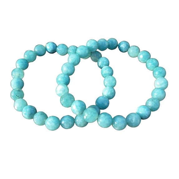 Amazonite Diamond Cut Beads(8mm) Bracelets