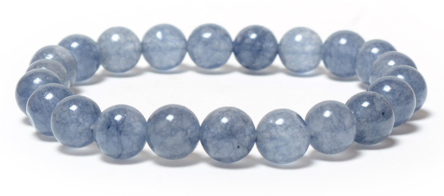 Aquamarine 08 mm beads healing stone bracelet