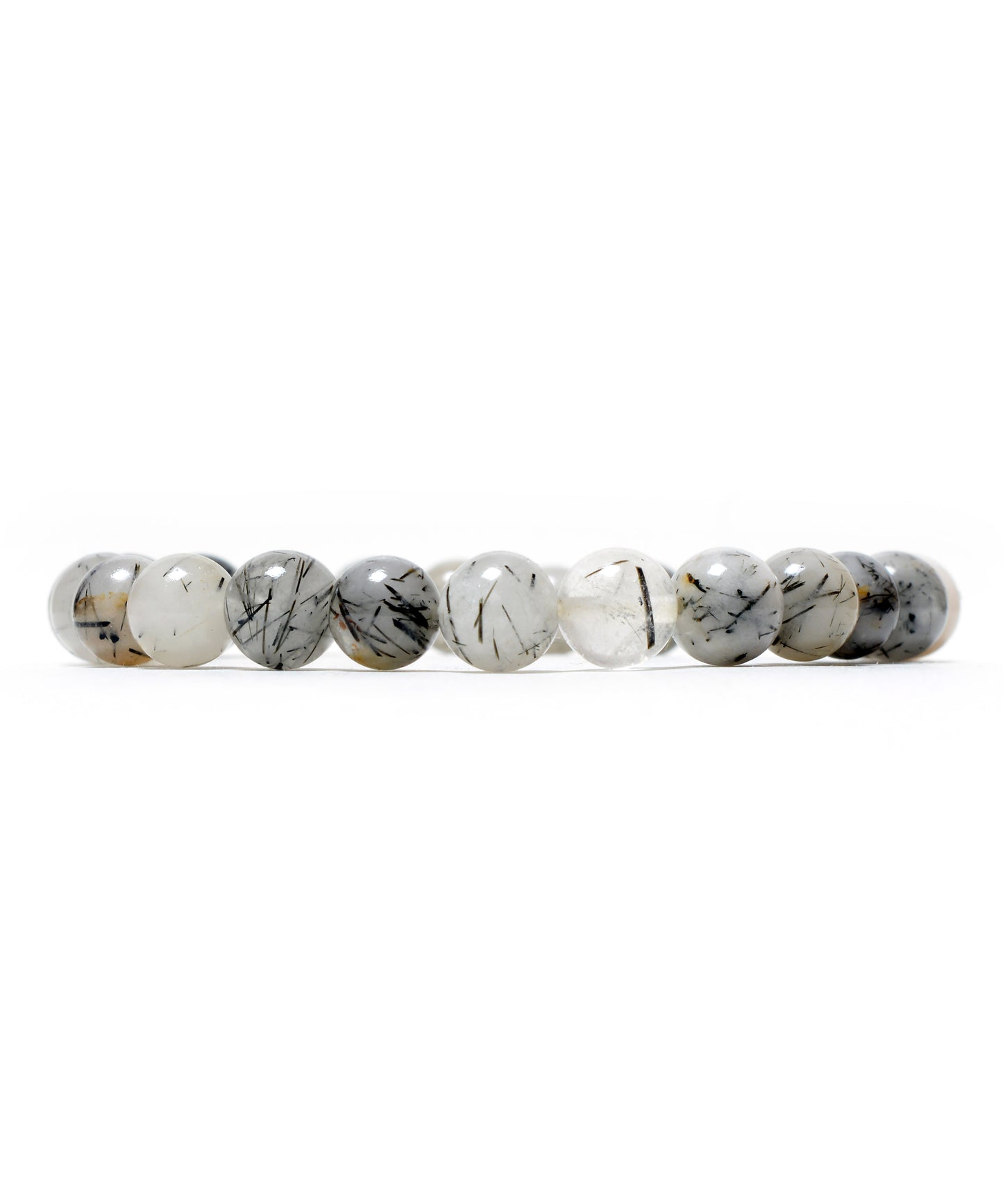 Black Tourmalated 08mm beads Bracelet