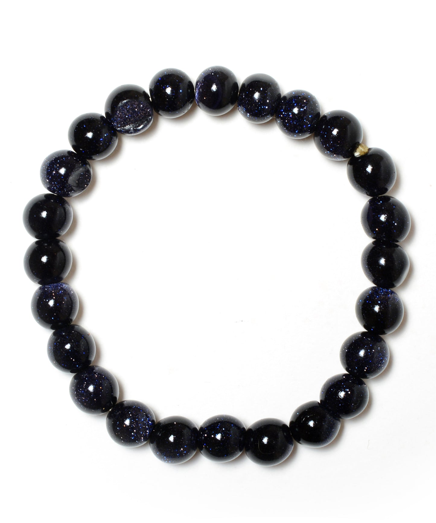 Blue Goldstone 8mm Beads Bracelet
