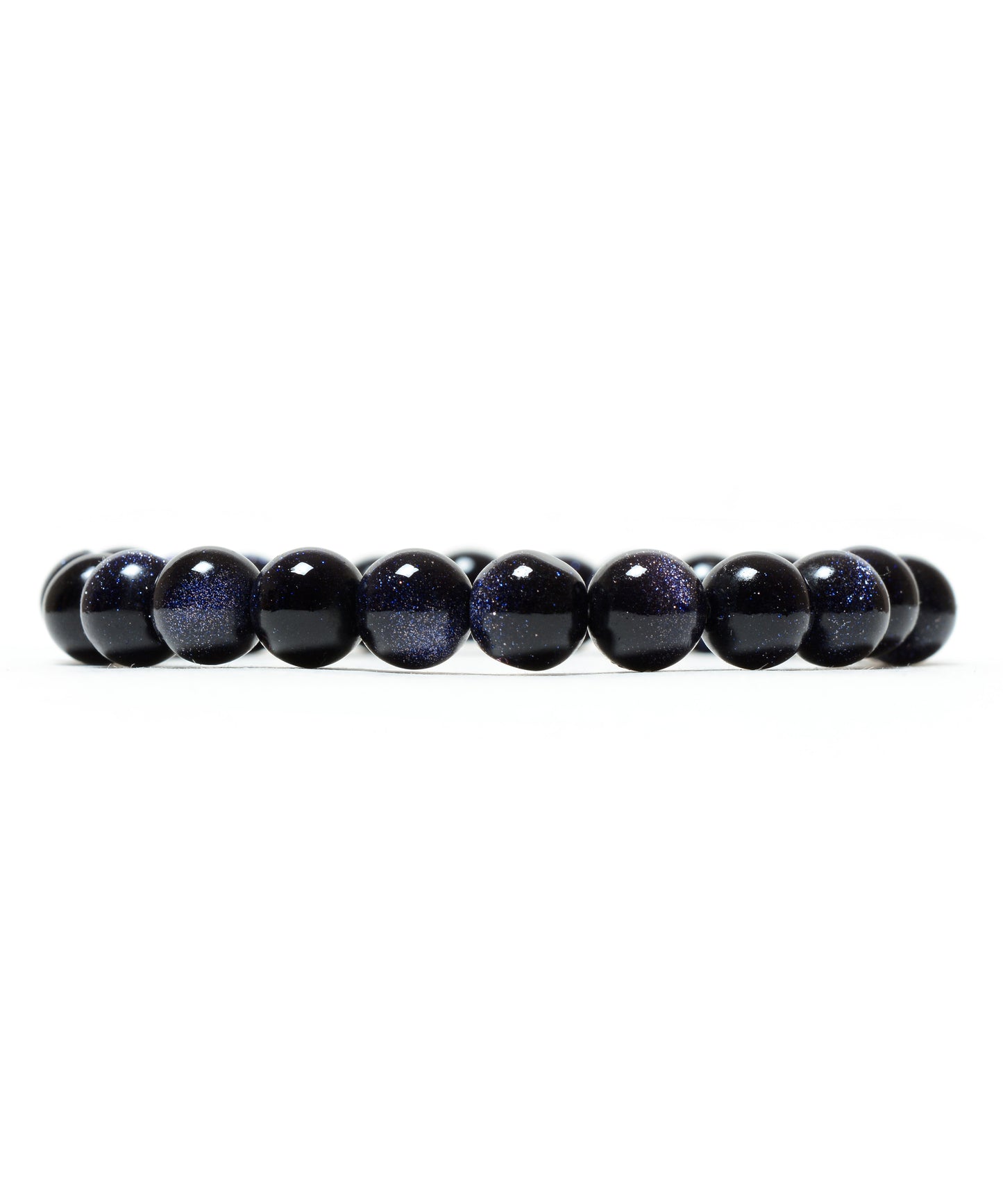 Blue Goldstone 8mm Beads Bracelet