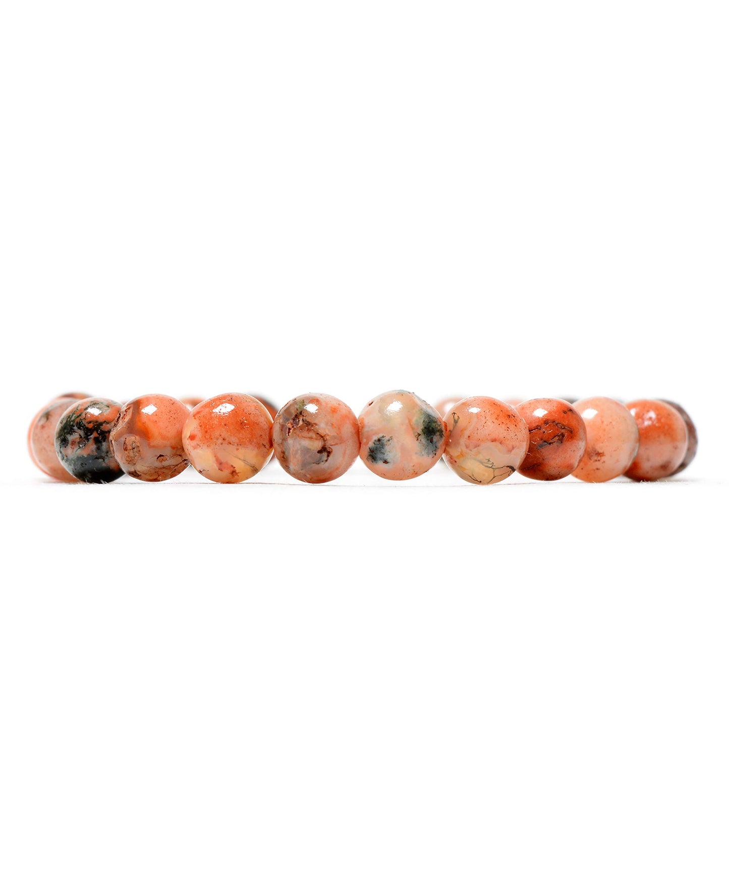 Fire Agate 8mm Beads Bracelet