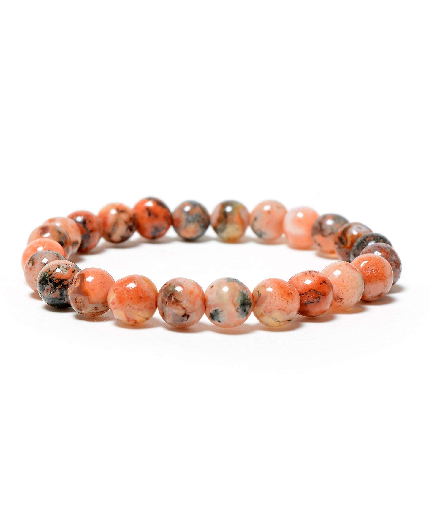 Fire Agate 8mm Beads Bracelet