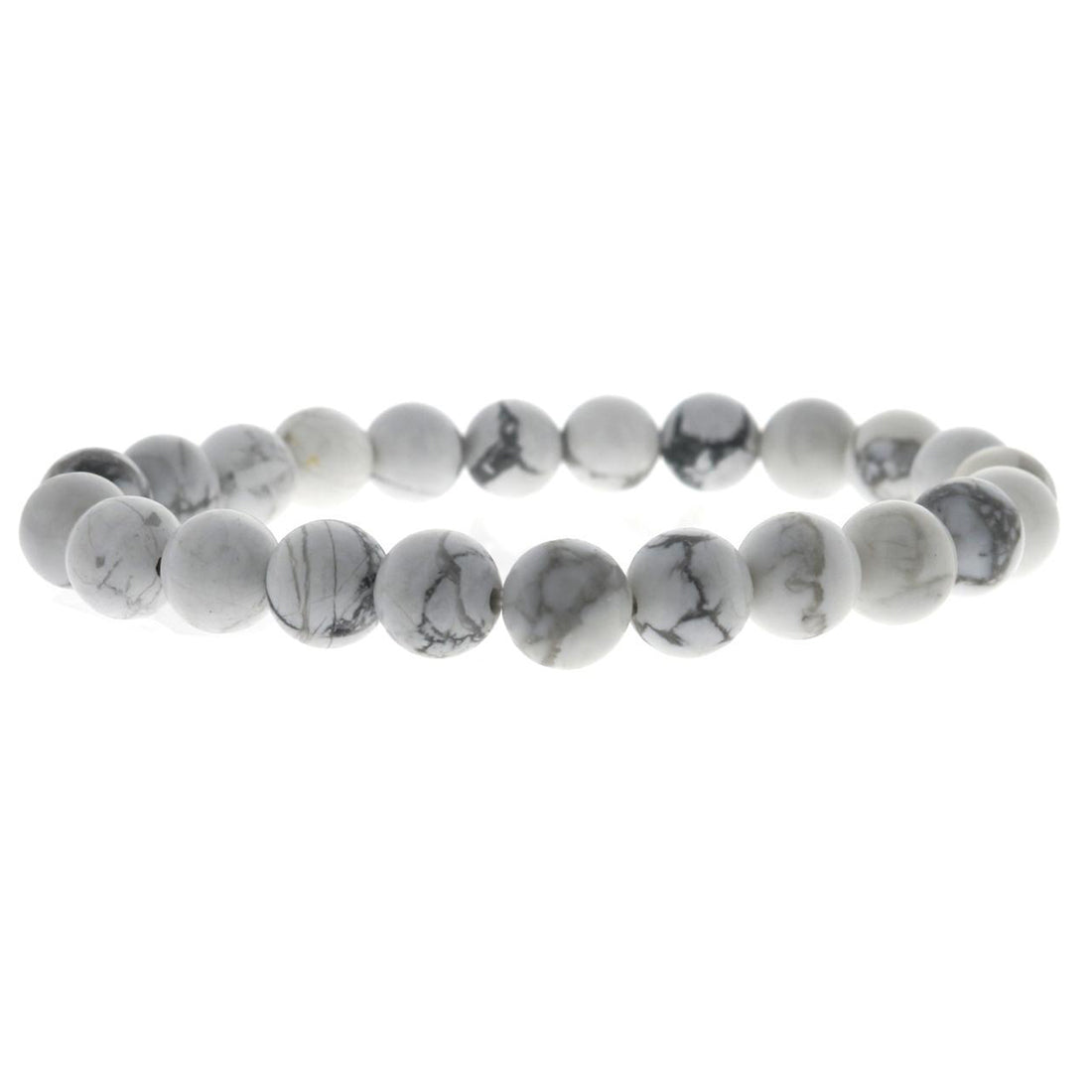Howlite 08mm beads Gemstone Bracelet