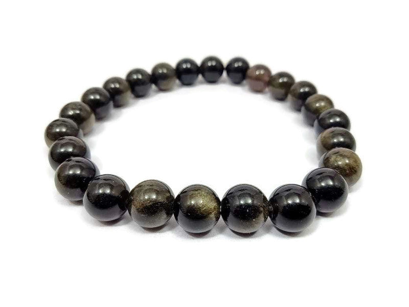Black Obsidian 08mm Healing Stone bracelet