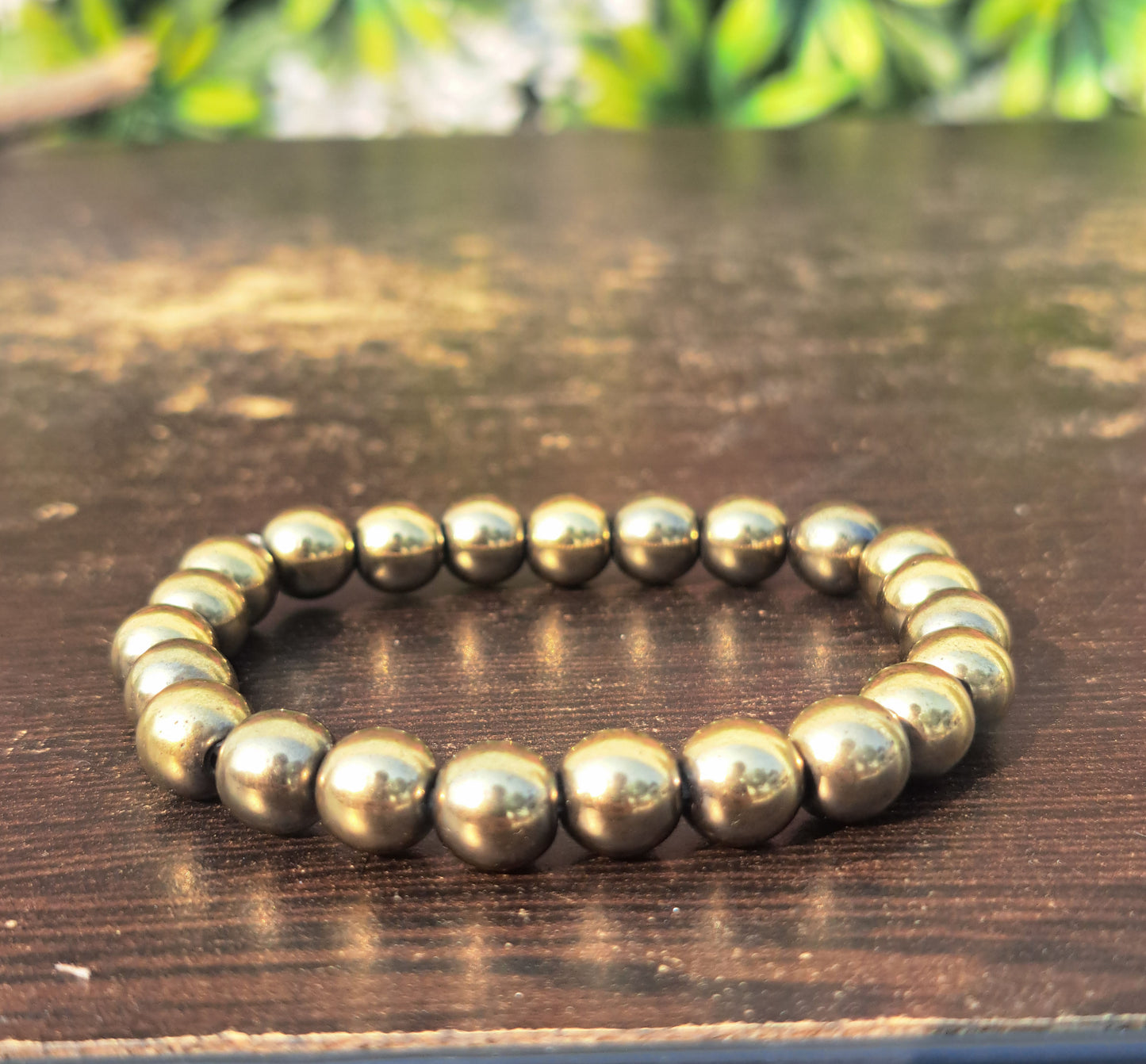 Peru Pyrite Healing 8mm Gemstone Bracelet