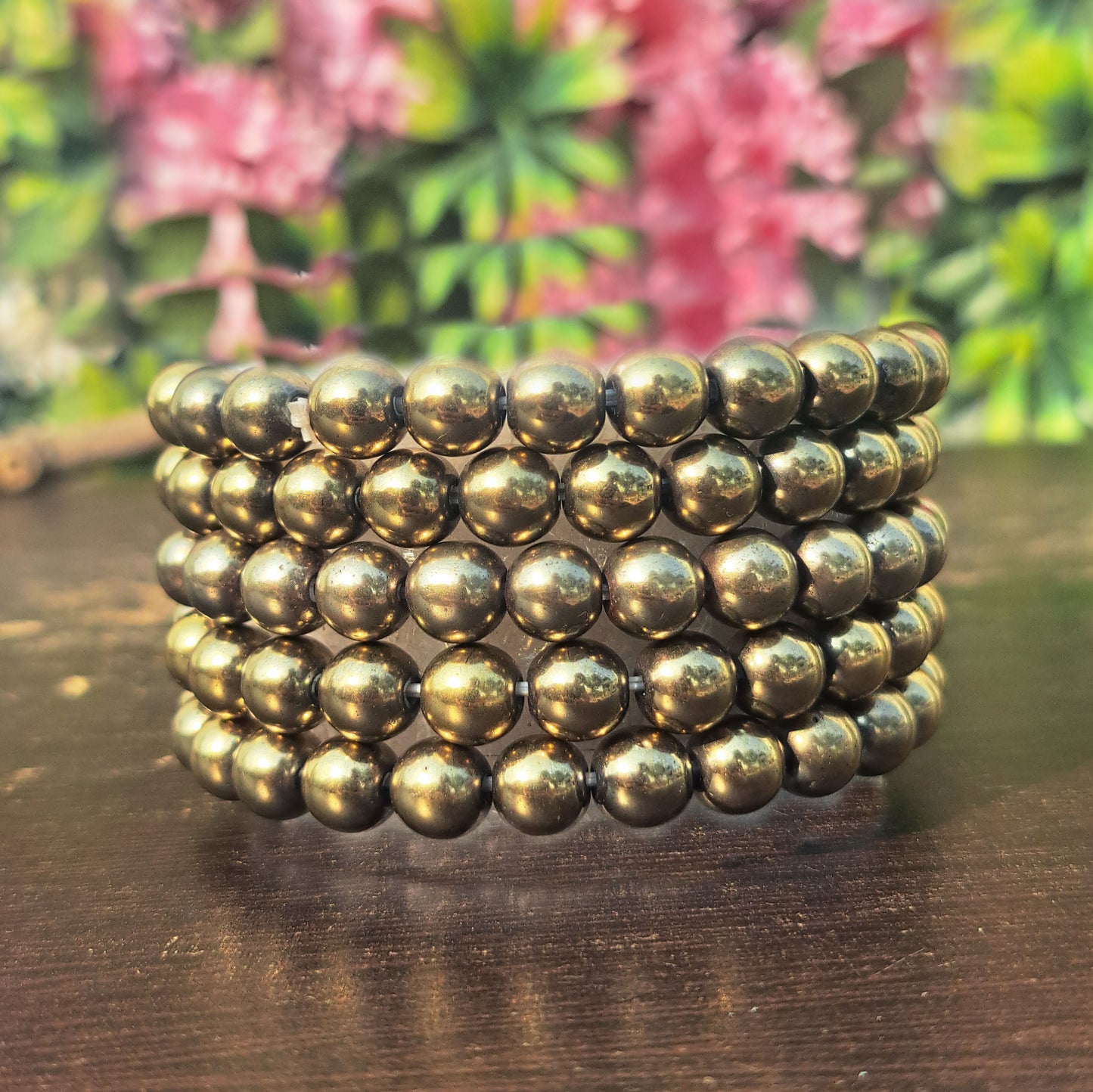 Peru Pyrite Healing 8mm Gemstone Bracelet