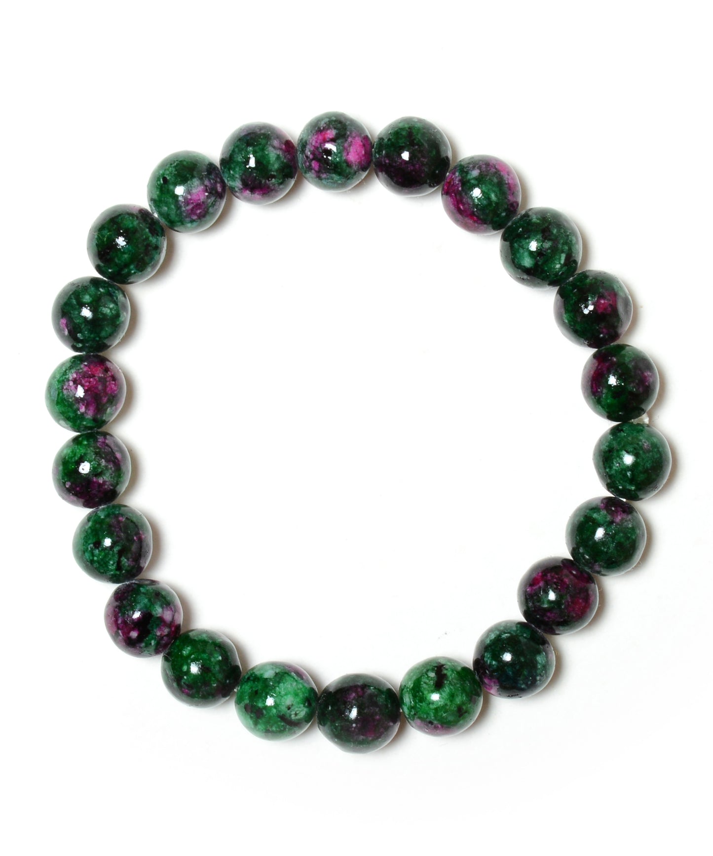 Ruby Zoisite 8mm beads bracelet