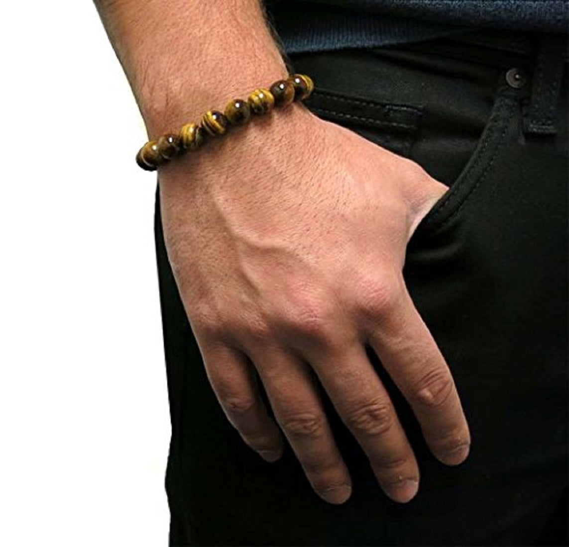 Brown Tiger Eye 08mm beads Bracelet