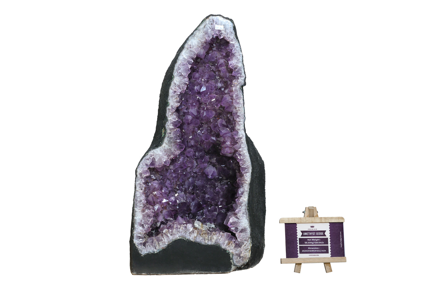 Amethyst Cluster Raw Geode Caves/Raw Clusters-25(H)X12(W)X12(L)Inch-(128.04Lb)