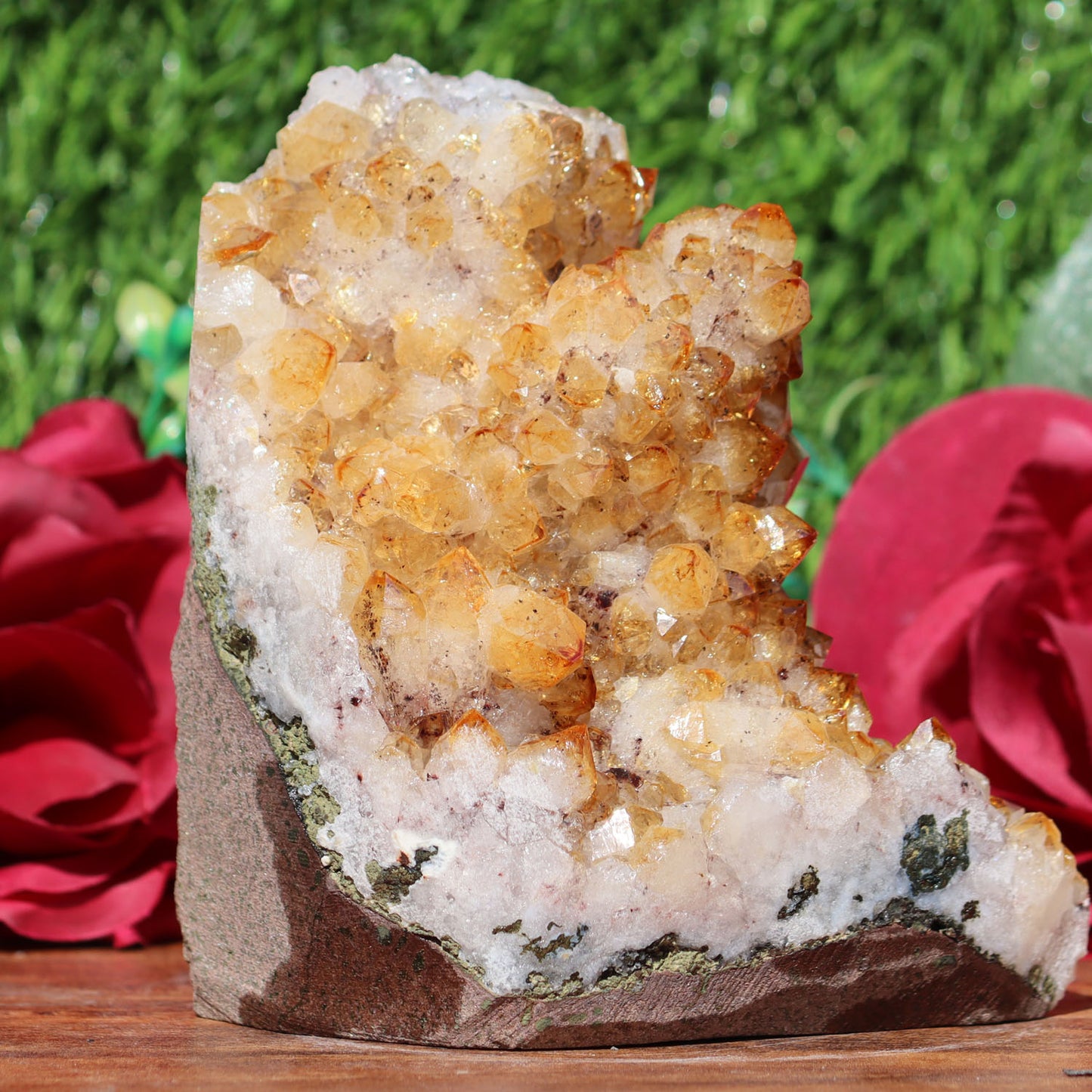 Citrine Geode cathedral crystal cluster - 4.9X3.1X5 Inch(2.46Lb)