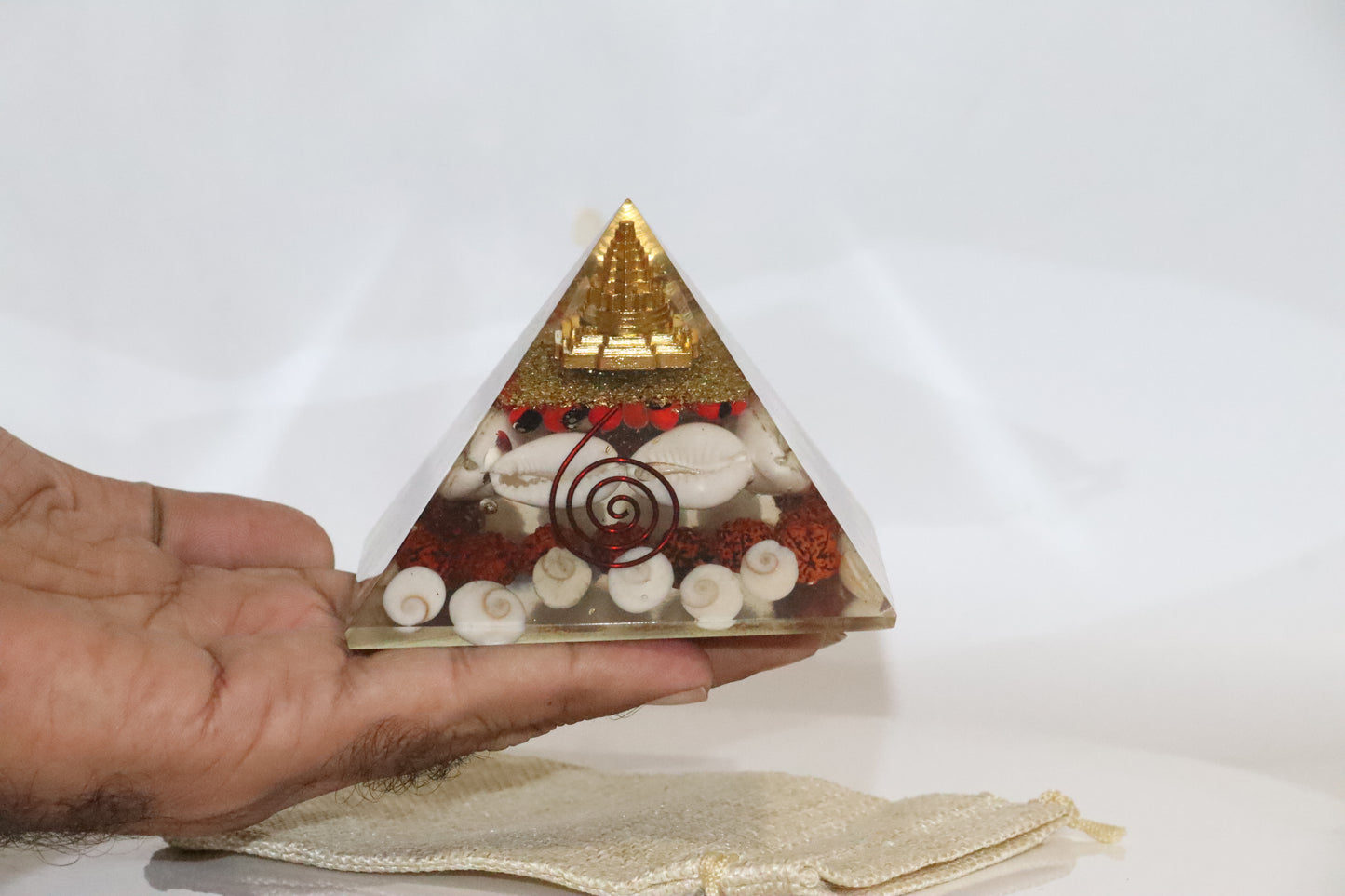 Shree Yantra Orgone Pyramid - Healing Energy Home Decor