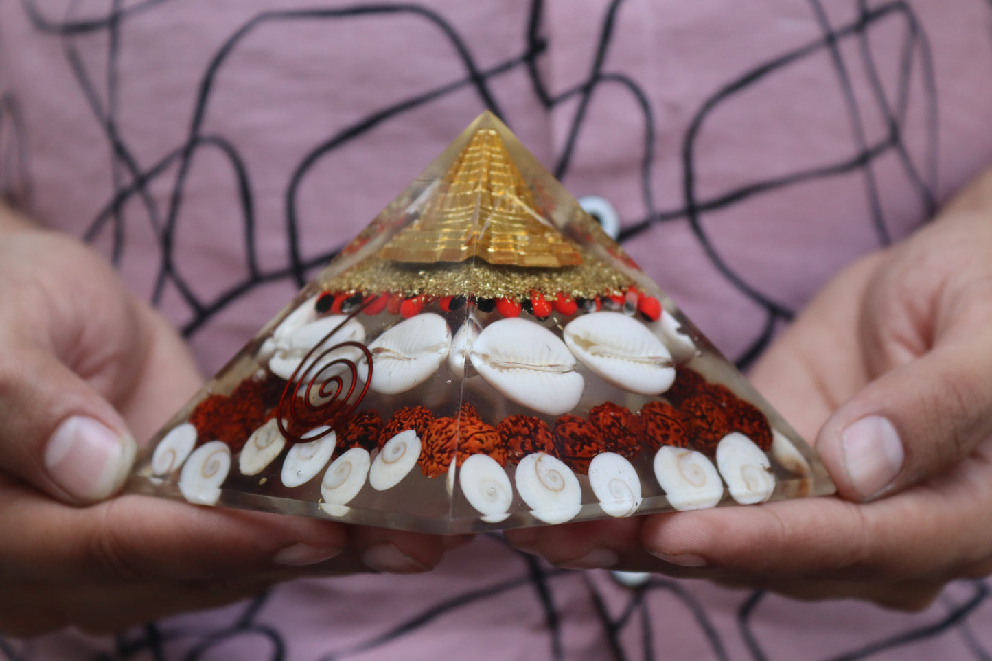 Shree Yantra Orgone Pyramid - Healing Energy Home Decor