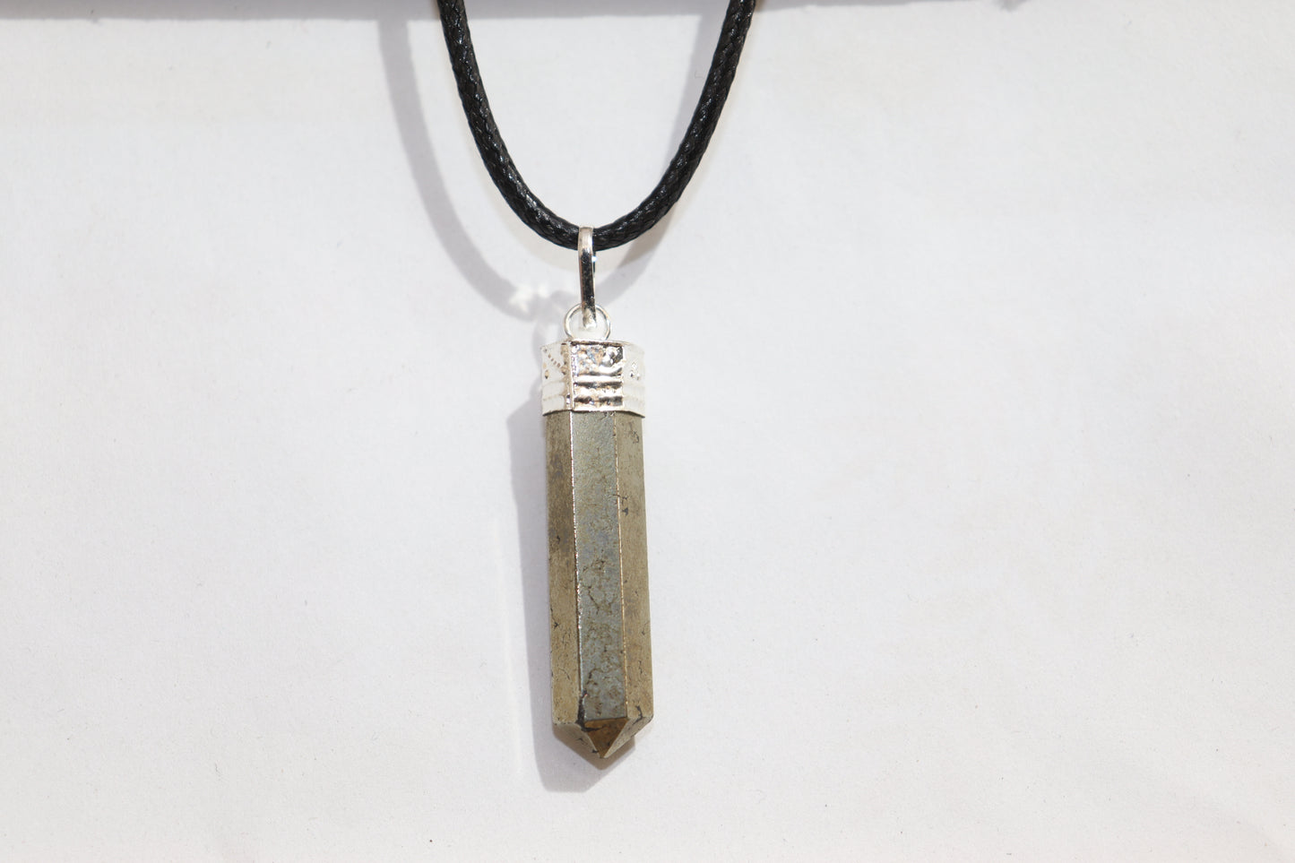 Pyrite Healing Pencil Bullet Pendant