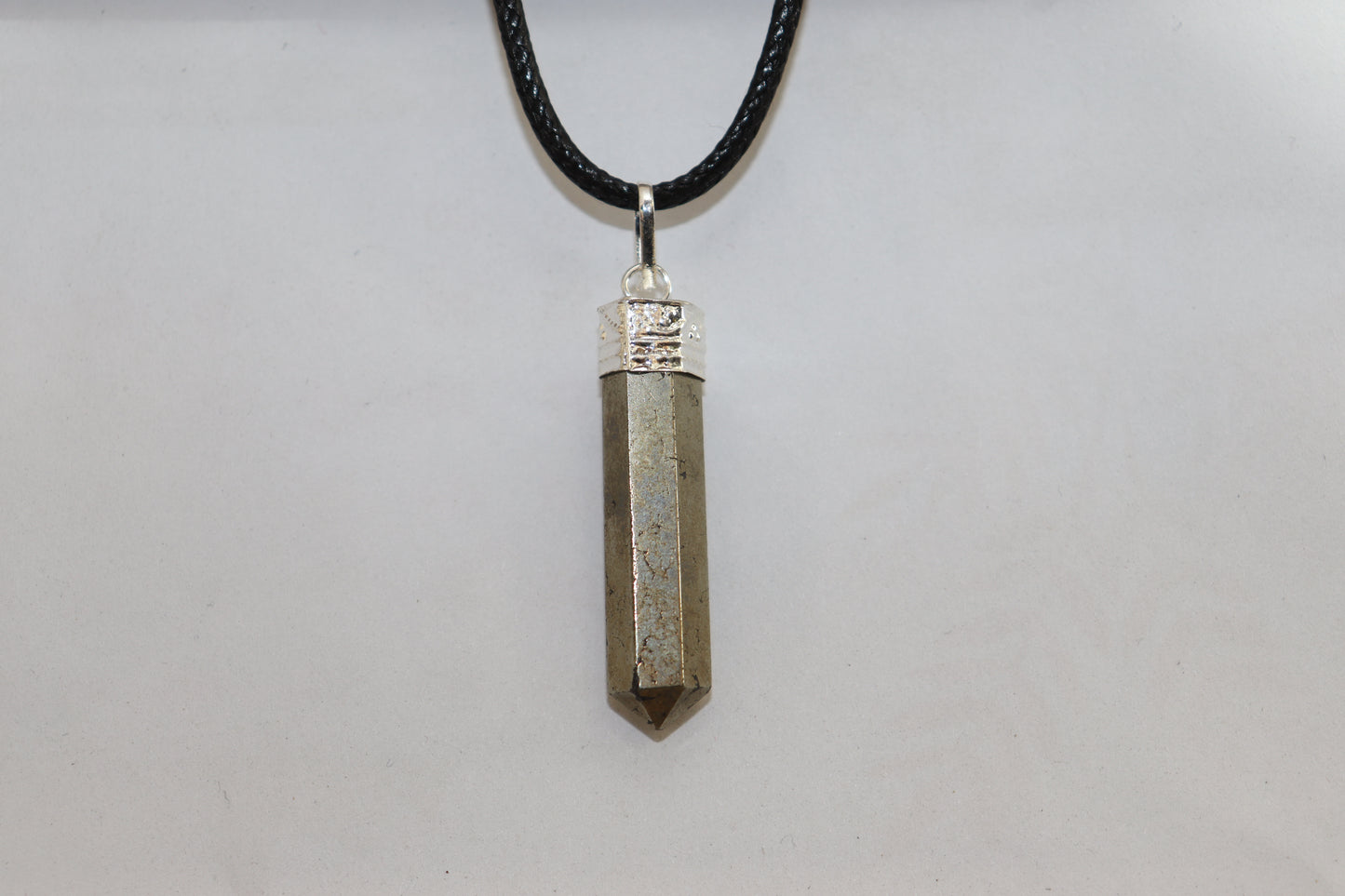 Pyrite Healing Pencil Bullet Pendant