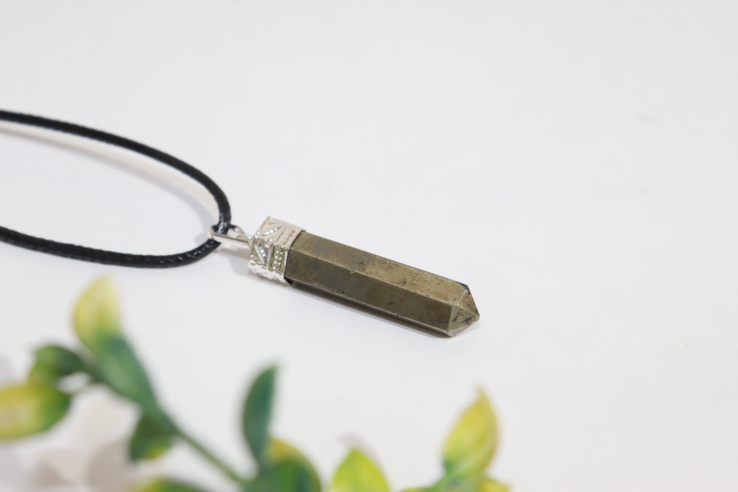 Pyrite Healing Pencil Bullet Pendant