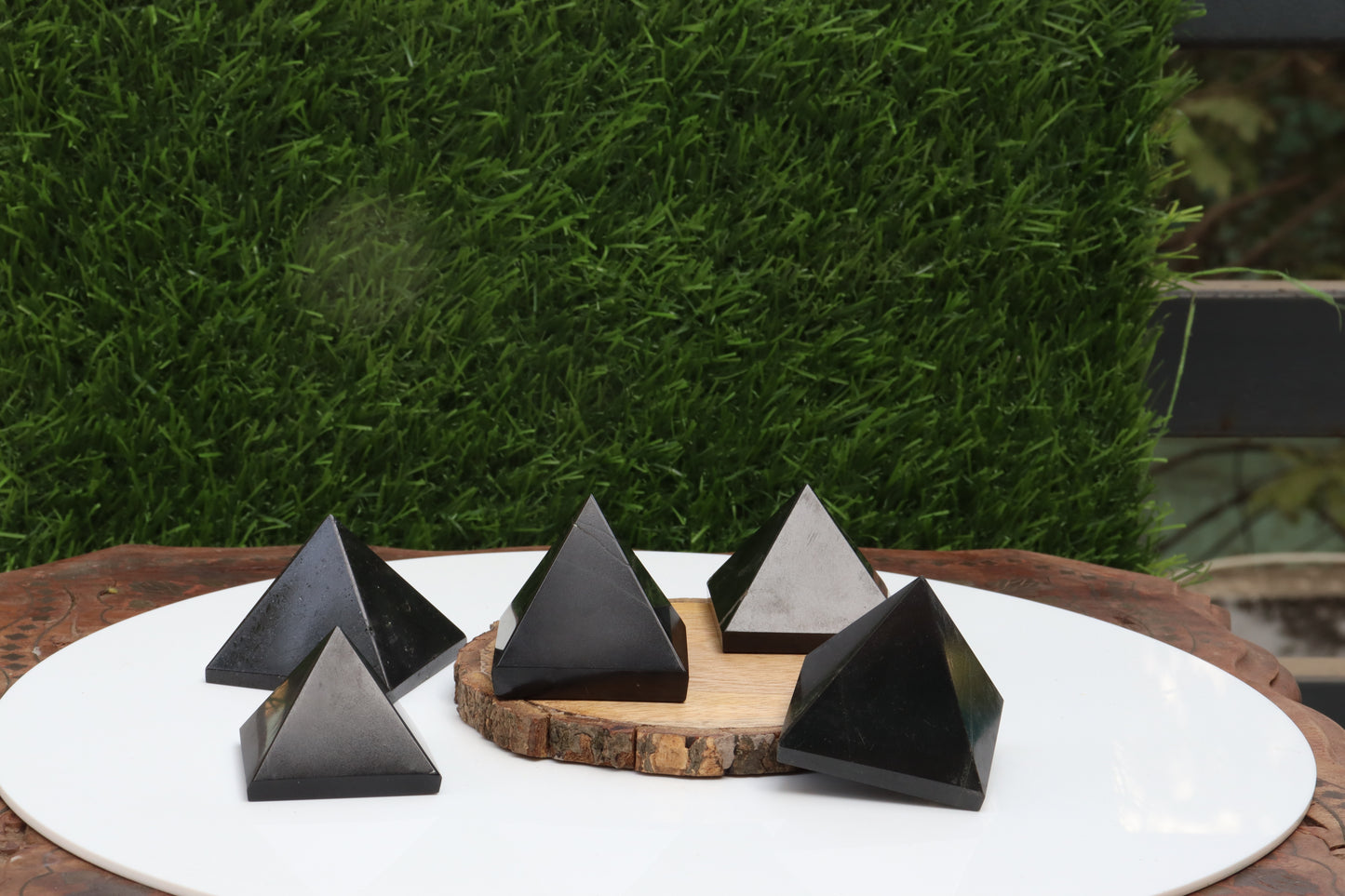 Black Tourmaline Crystal Pyramid, Black Tourmaline Healing Pyramid, Black Tourmaline Crystal Pyramid for Crystal Grid