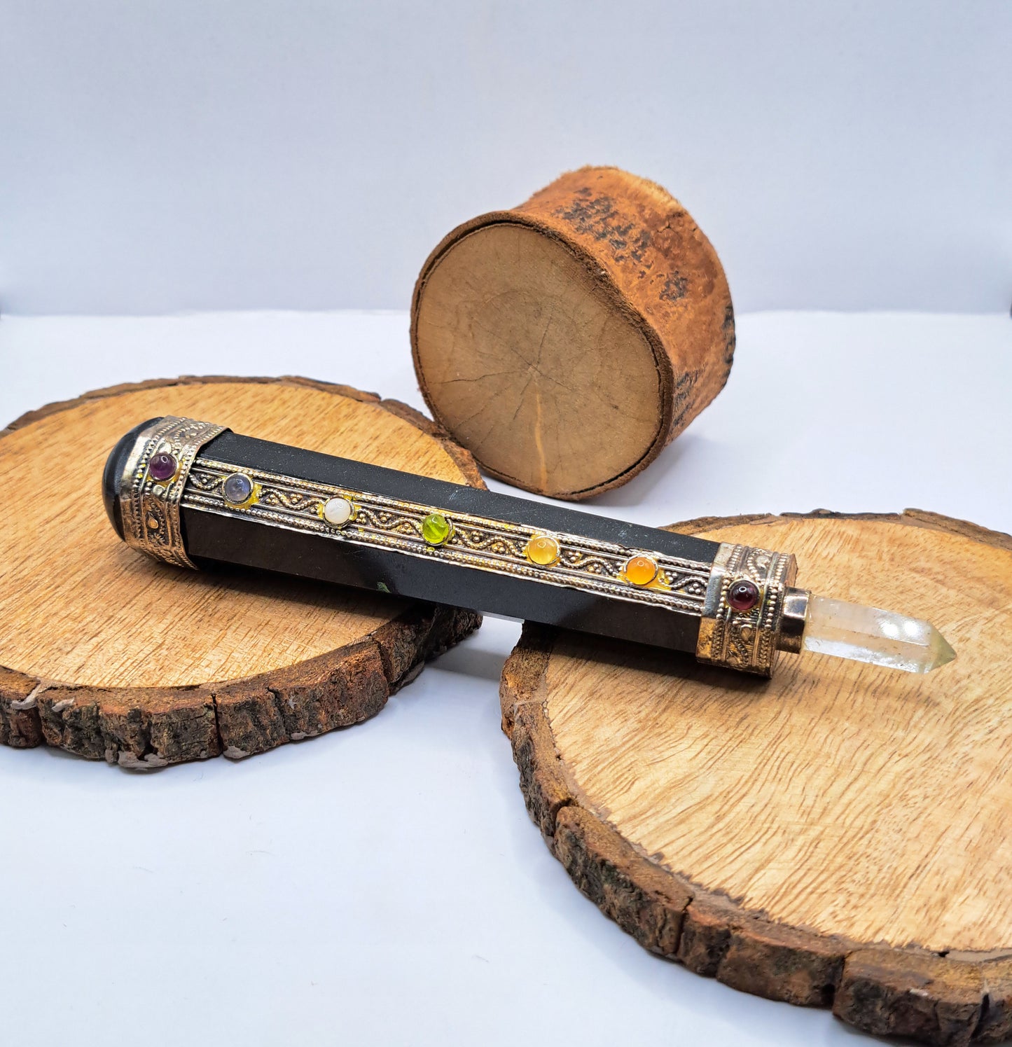 Black Tourmaline Seven Chakra Massage Wand