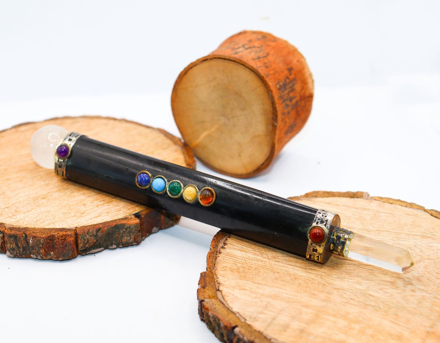Black Tourmaline Seven Chakra Wand Massage