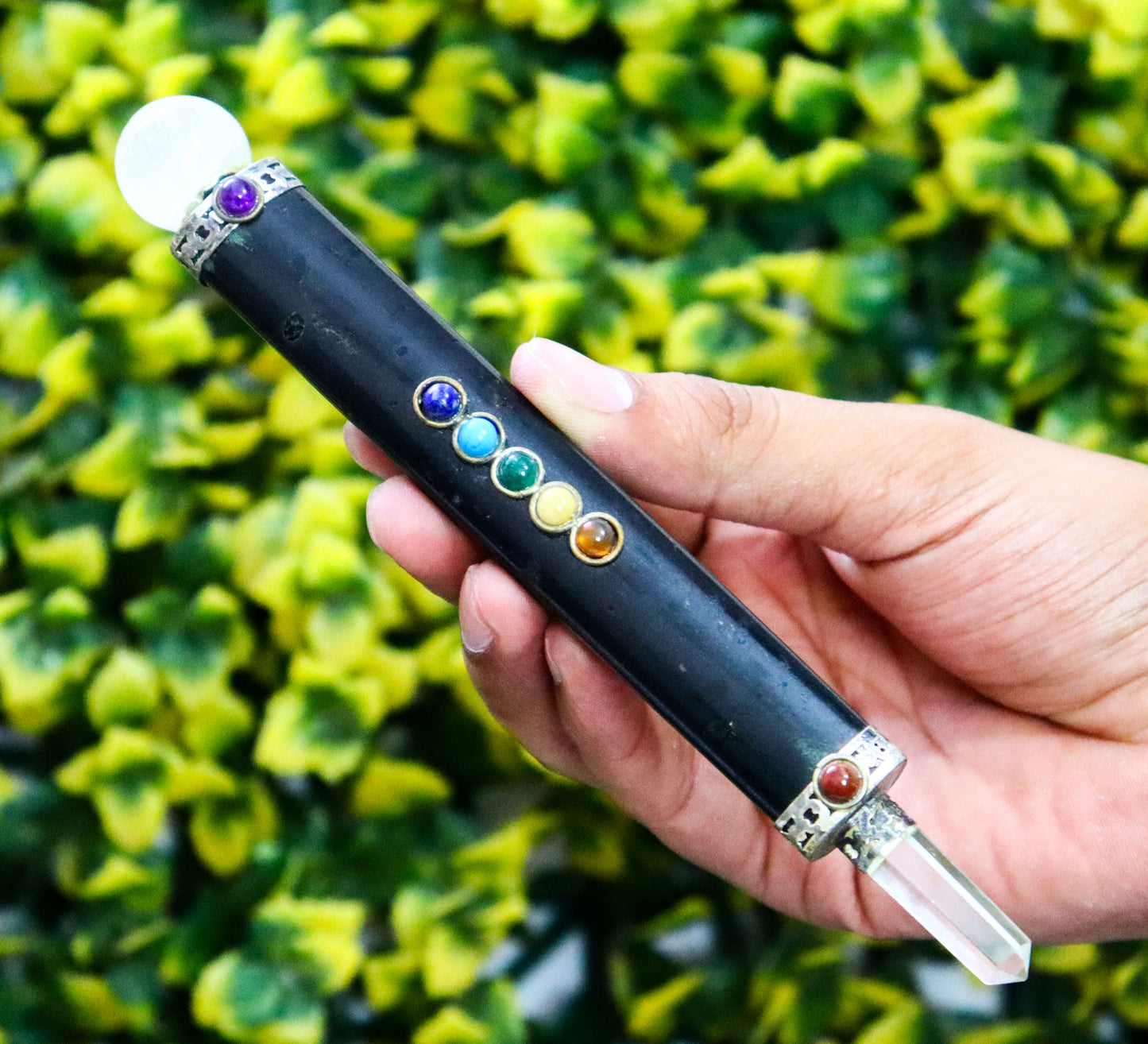 Black Tourmaline Seven Chakra Wand Massage