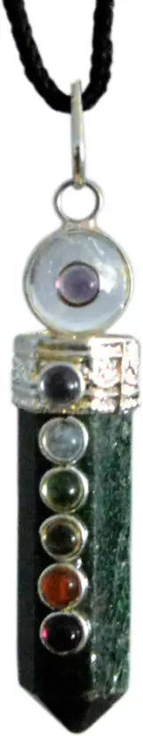 Green Jade Seven Chakra Pendant