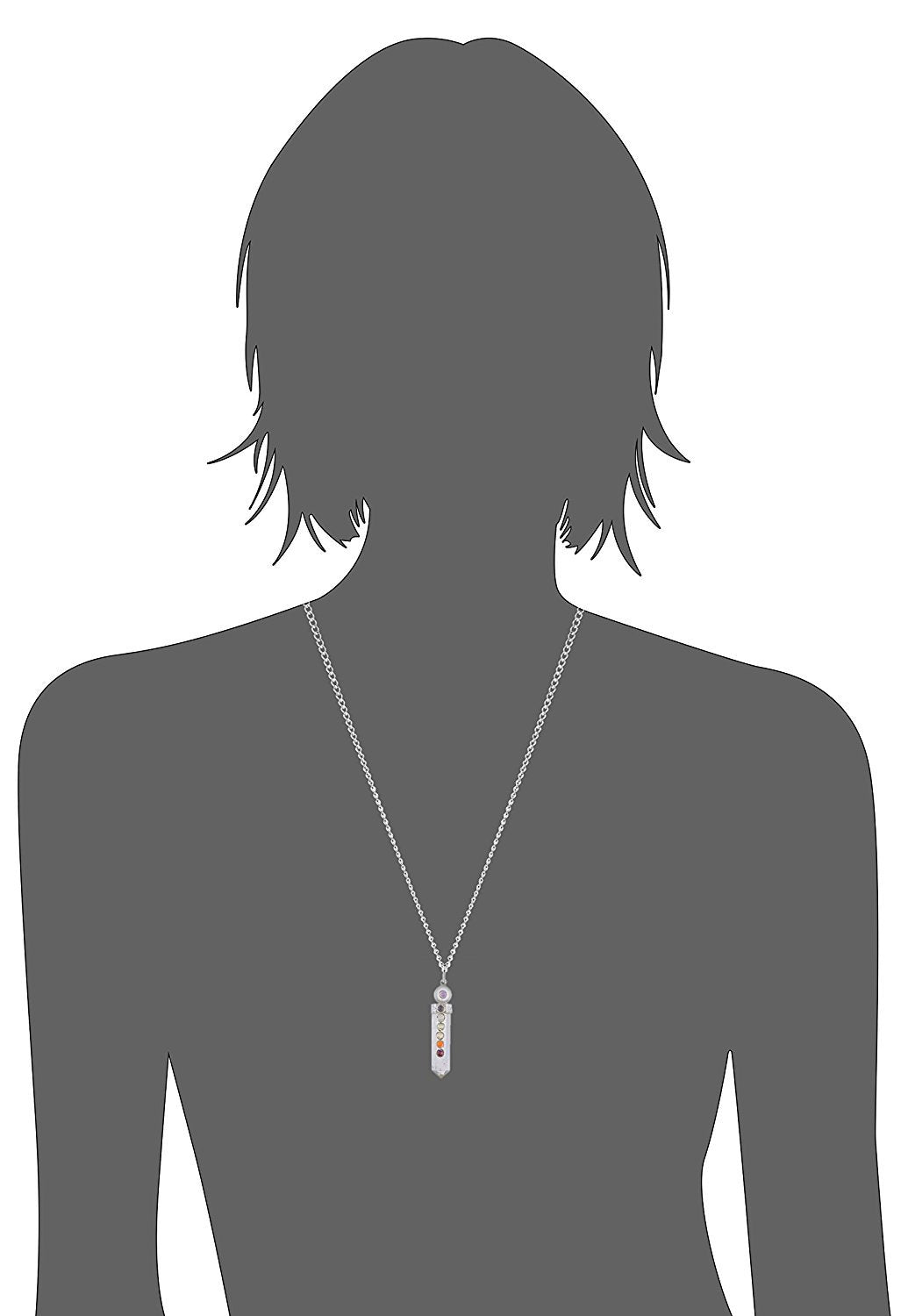 Quartz Sphatik Crystal Pendant - Seven Chakra
