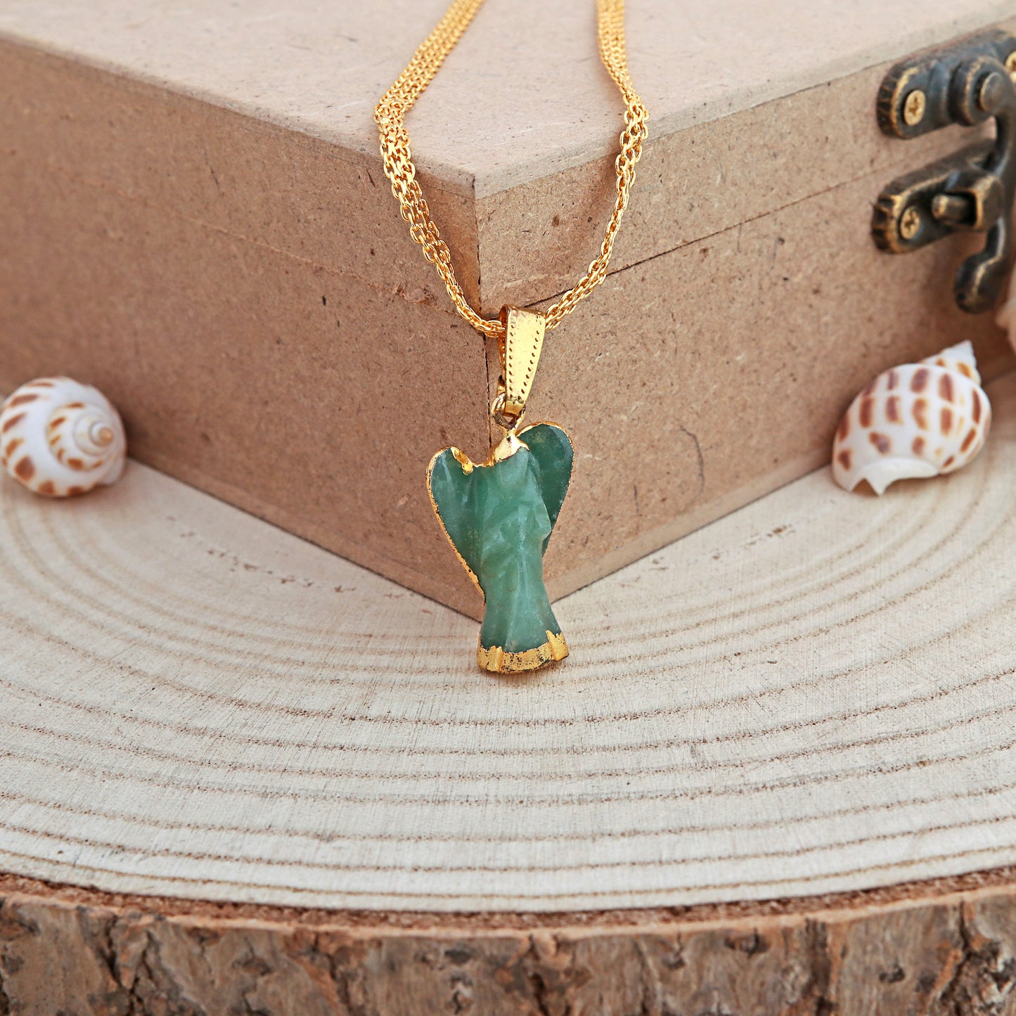 Green Aventurine Angel Pendant