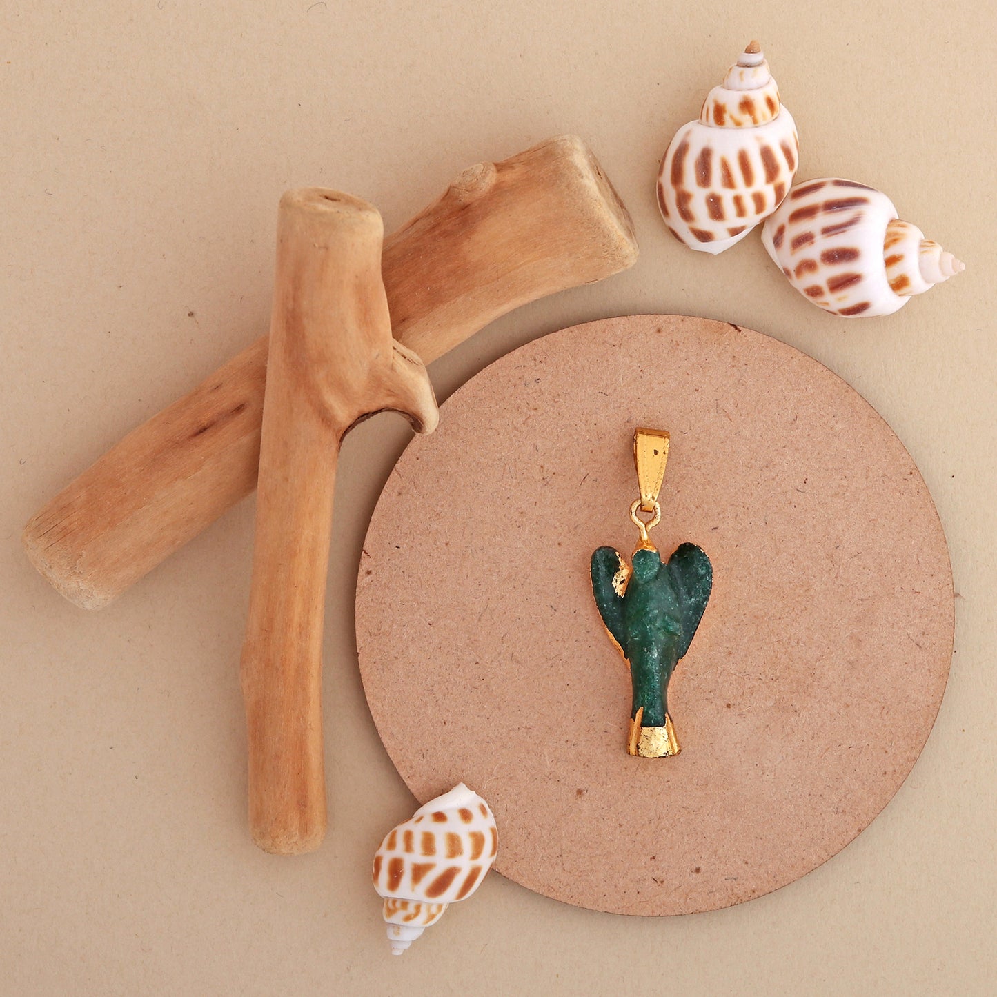 Green Jade Angel Pendant