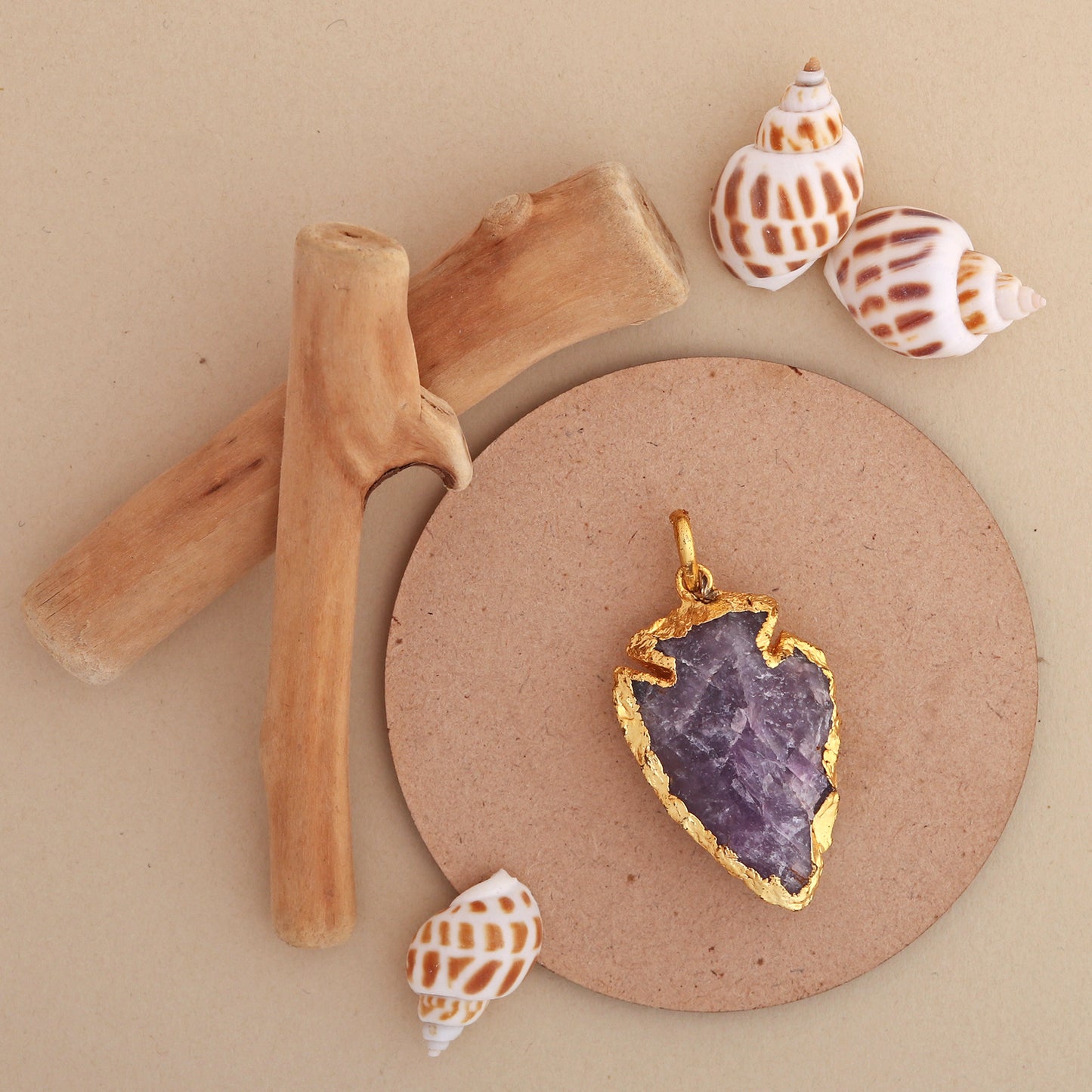 Amethyst Arrowhead Pendant