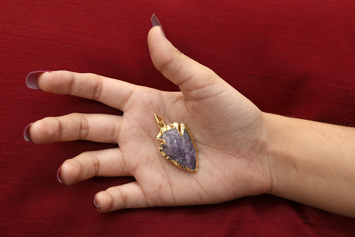 Amethyst Arrowhead Pendant