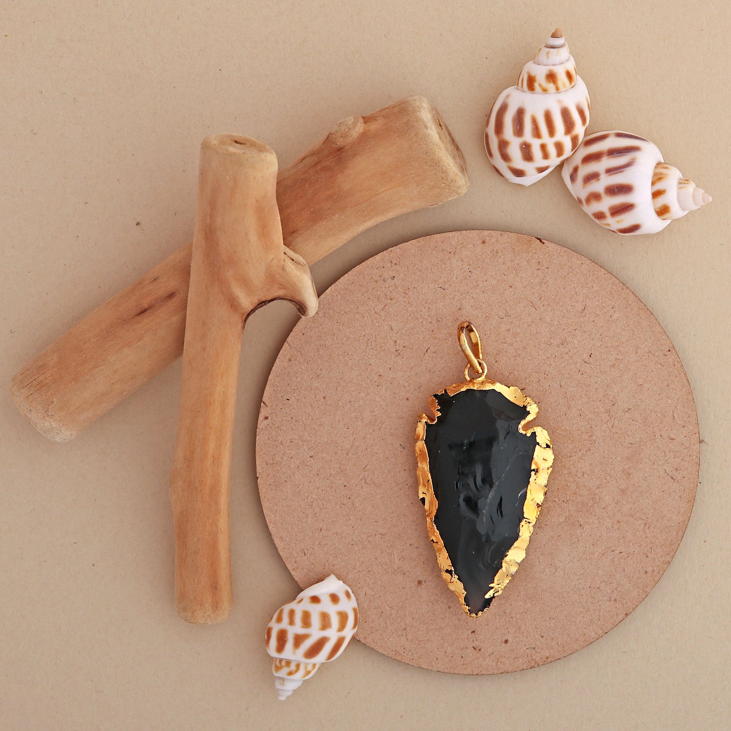 Black Tourmaline Arrowhead Pendant