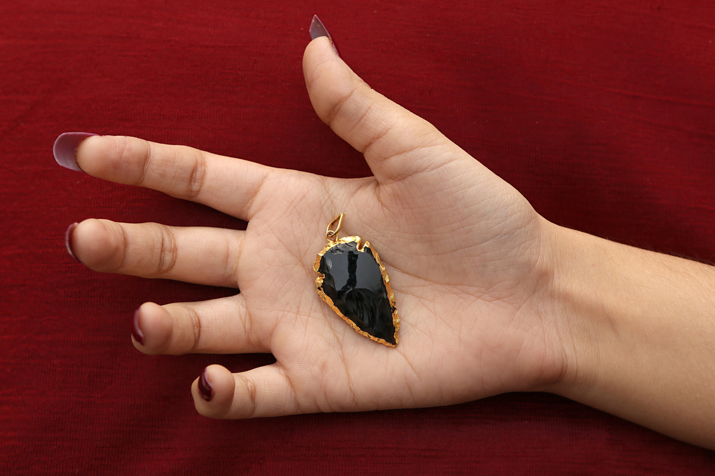 Black Tourmaline Arrowhead Pendant