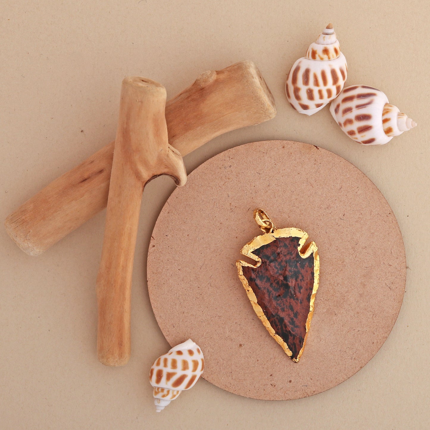 Mahogany Jasper Arrowhead Pendant