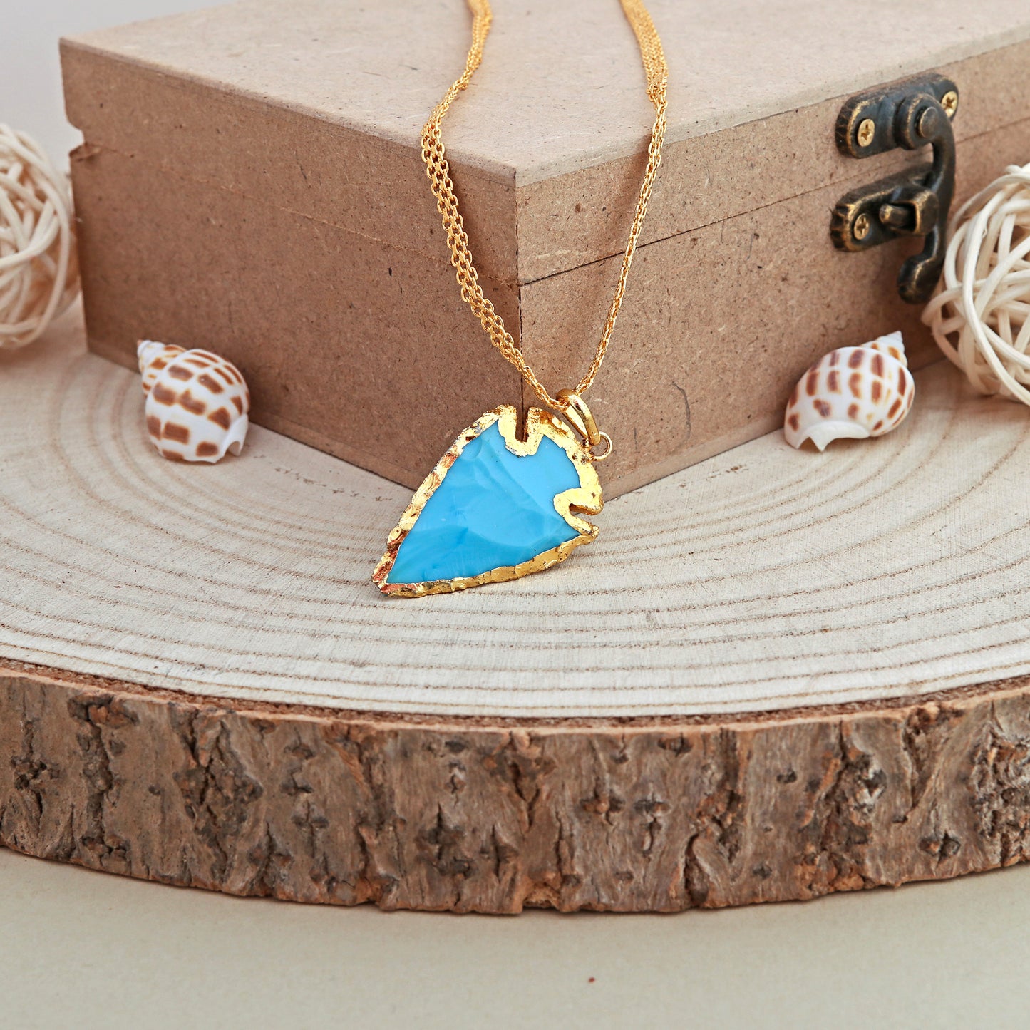 Turquoise Arrowhead Pendant
