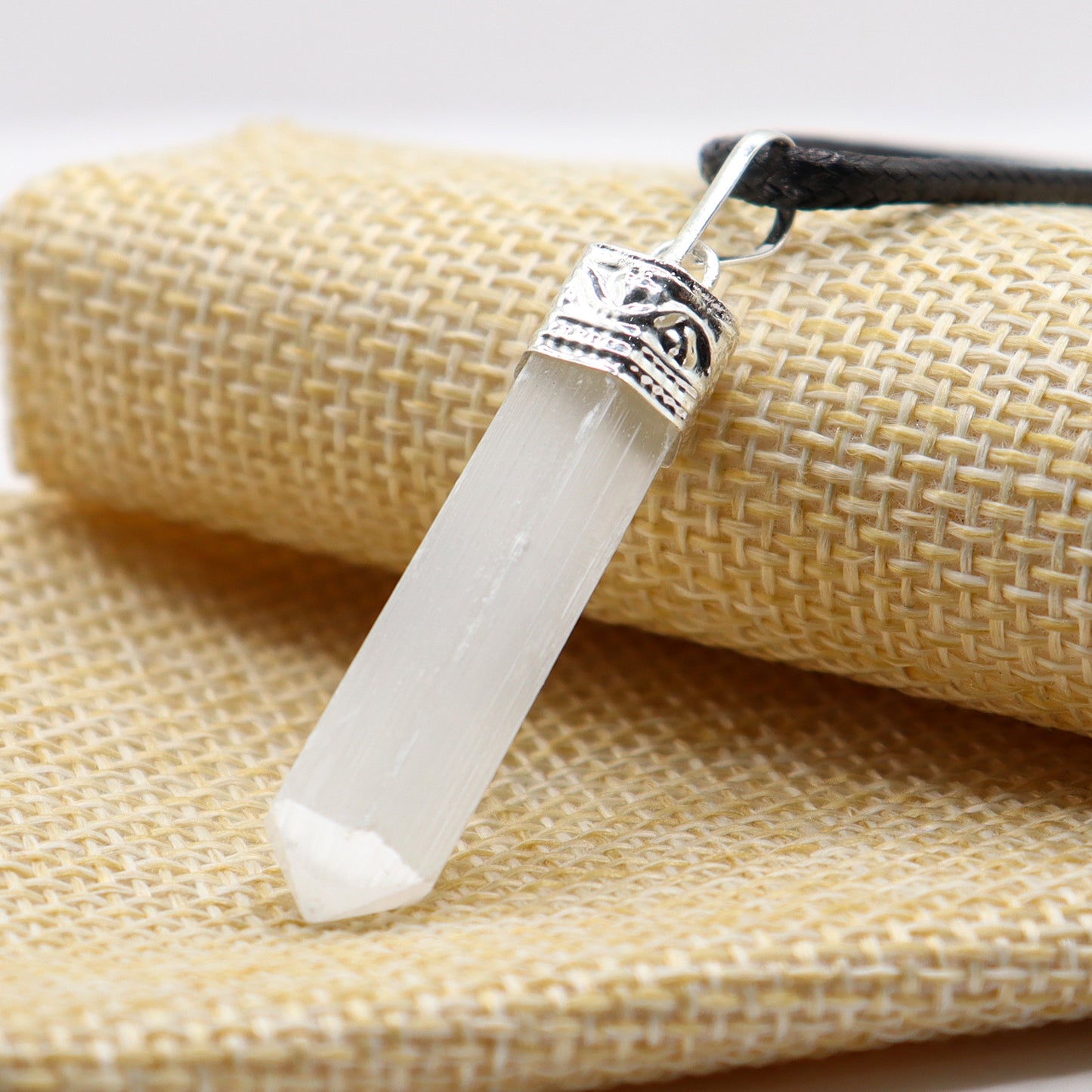 Selenite Pencil Pendant - Bullet Typed