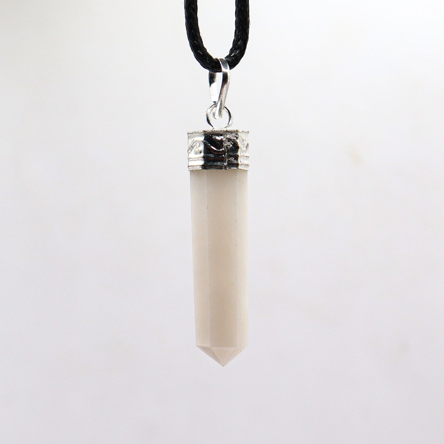 White Quartz Pencil Pendant - Bullet Typed