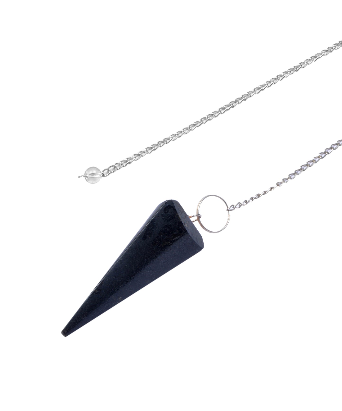 Black Tourmaline Prism Shaped Pendulum Dowser Crystal Pendulum Reiki Healing Crystal