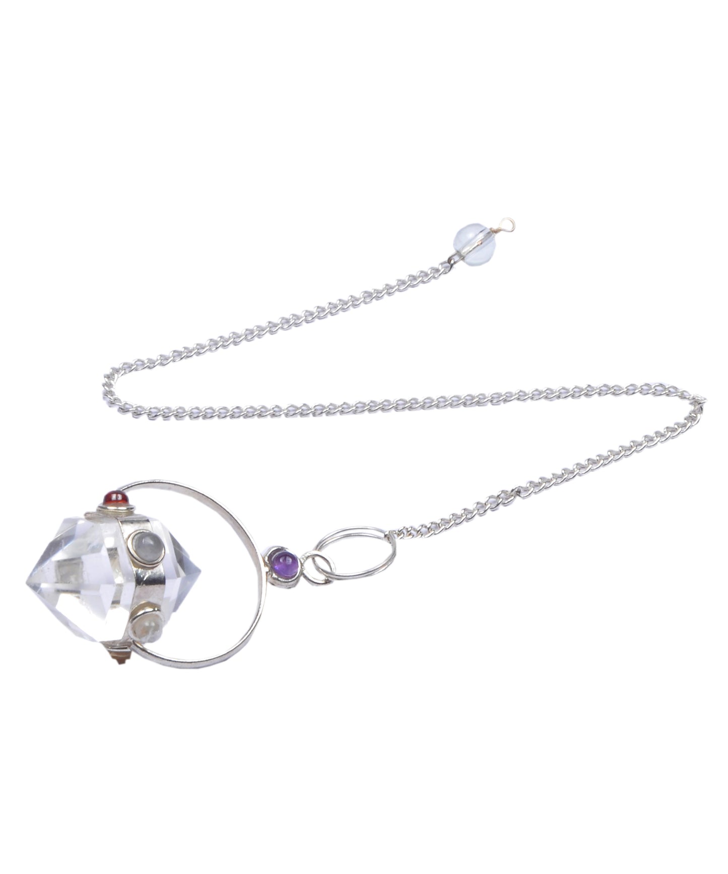 Clear Quartz Pendulum Dowser Crystal Pendulum Reiki Healing Crystal
