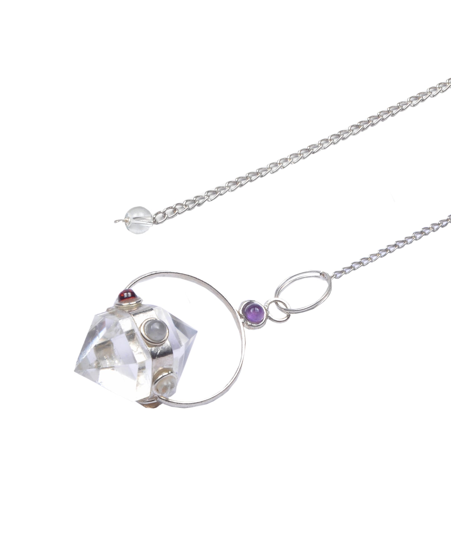 Clear Quartz Pendulum Dowser Crystal Pendulum Reiki Healing Crystal