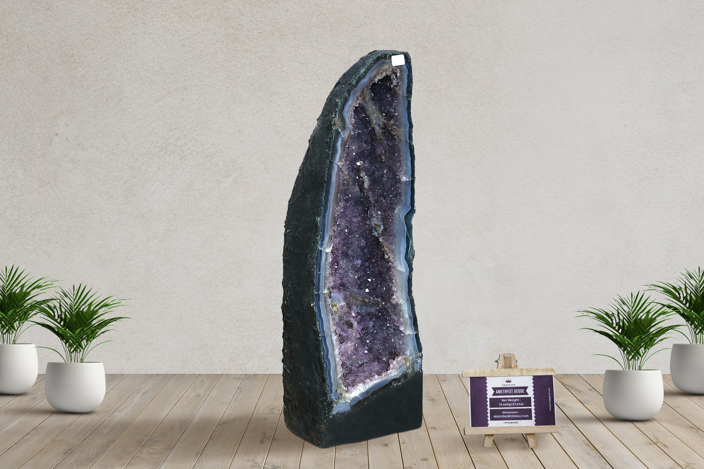 Amethyst Cluster Raw Geode Caves/Raw Clusters -18(H)X06(W)X06(L)Inch-(27.41Lb)