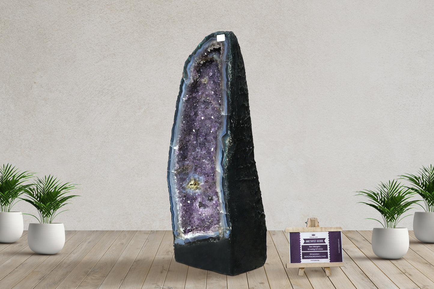Amethyst Cluster Raw Geode Caves/Raw Clusters -18(H)X06(W)X06(L)Inch-(27.41Lb)
