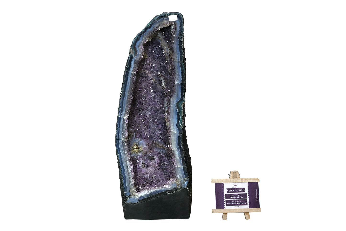 Amethyst Cluster Raw Geode Caves/Raw Clusters -18(H)X06(W)X06(L)Inch-(27.41Lb)