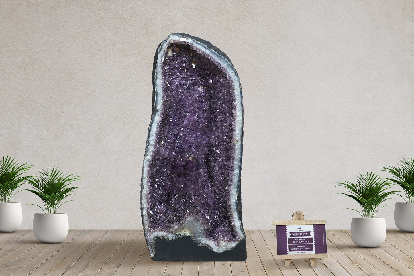 Amethyst Cluster Raw Geode Caves/Raw Clusters -24(H)X14(W)X12(L)Inch-(128.7Lb)